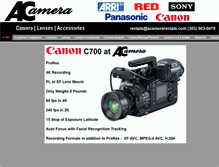 Tablet Screenshot of acamerarentals.com